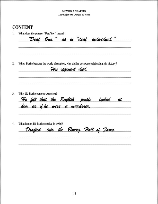 Movers & Shakers: Deaf People Who Changed the World (Teacher's Set) - Image 7