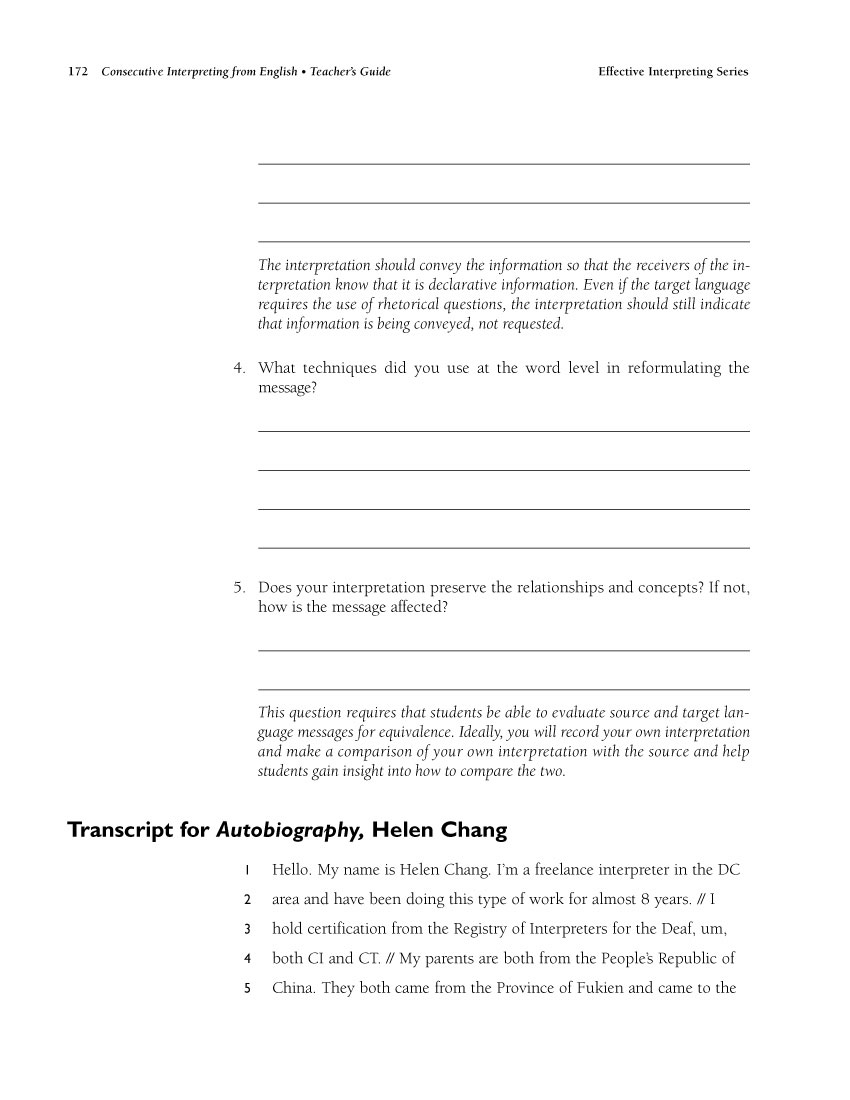 The Effective Interpreting Series: Consecutive Interpreting from English - Teacher's Set - Image 8