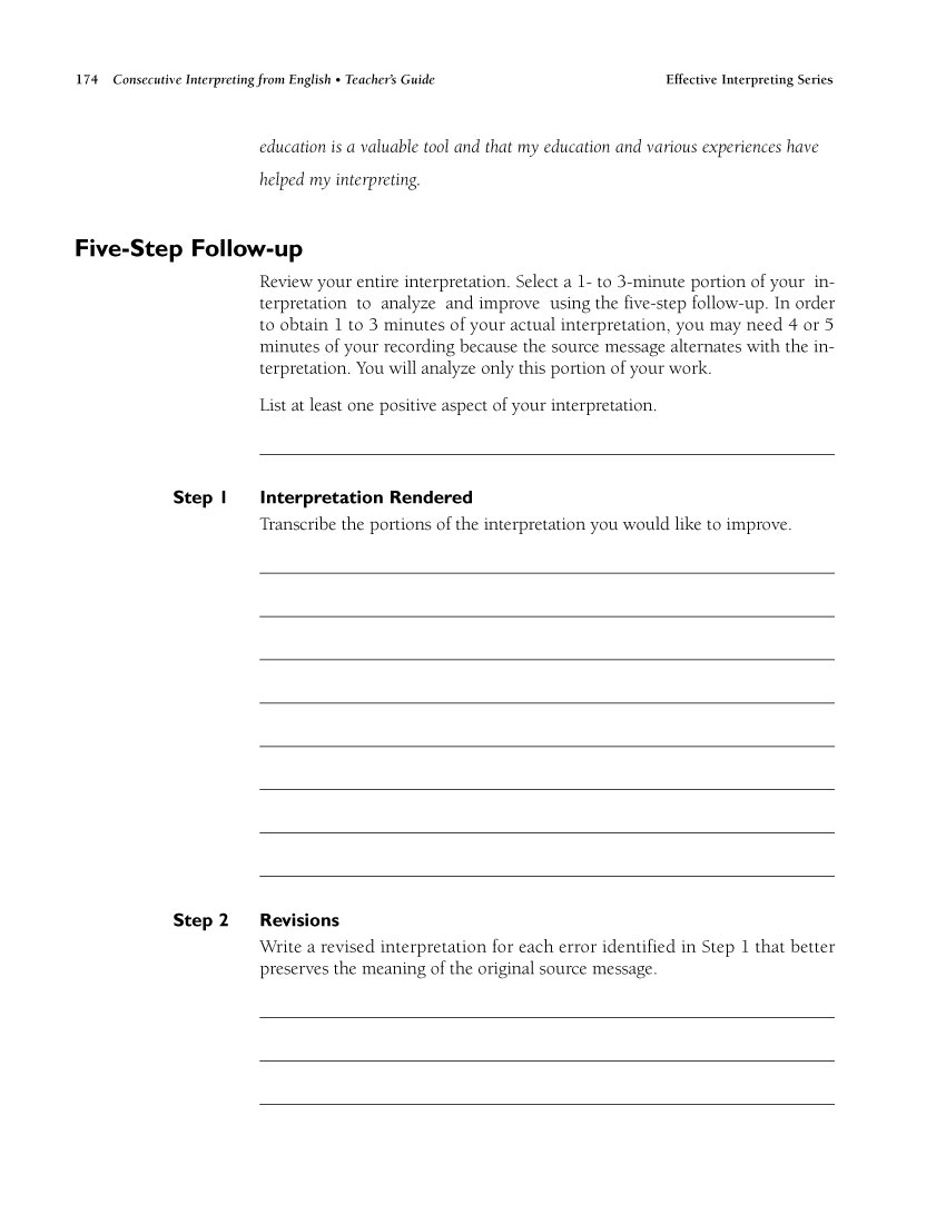 The Effective Interpreting Series: Consecutive Interpreting from English - Teacher's Set - Image 10