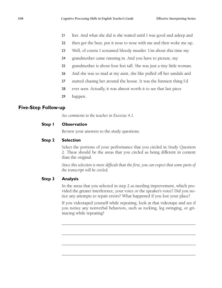 The Effective Interpreting Series: Cognitive Processing Skills in English - Teacher's Set - Image 2